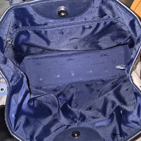 Longchamp Large Rosea 1948 Canvas Leather Tote Bag - Picture 4 of 16